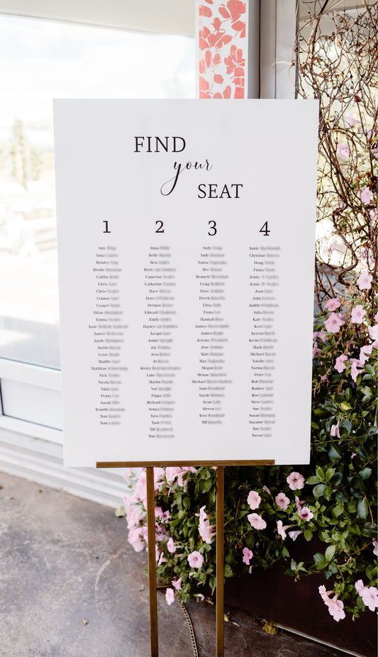 Wedding seating plan