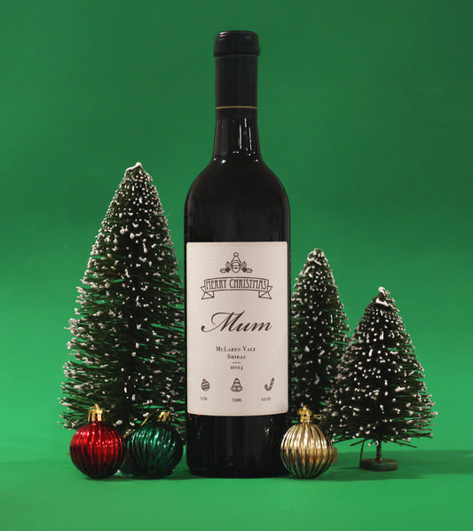 Personalised Christmas Wine label + bottle!